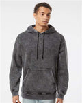 Independent Trading Co. PRM4500MW, Unisex Midweight Mineral Wash Hooded Sweatshirt, Black