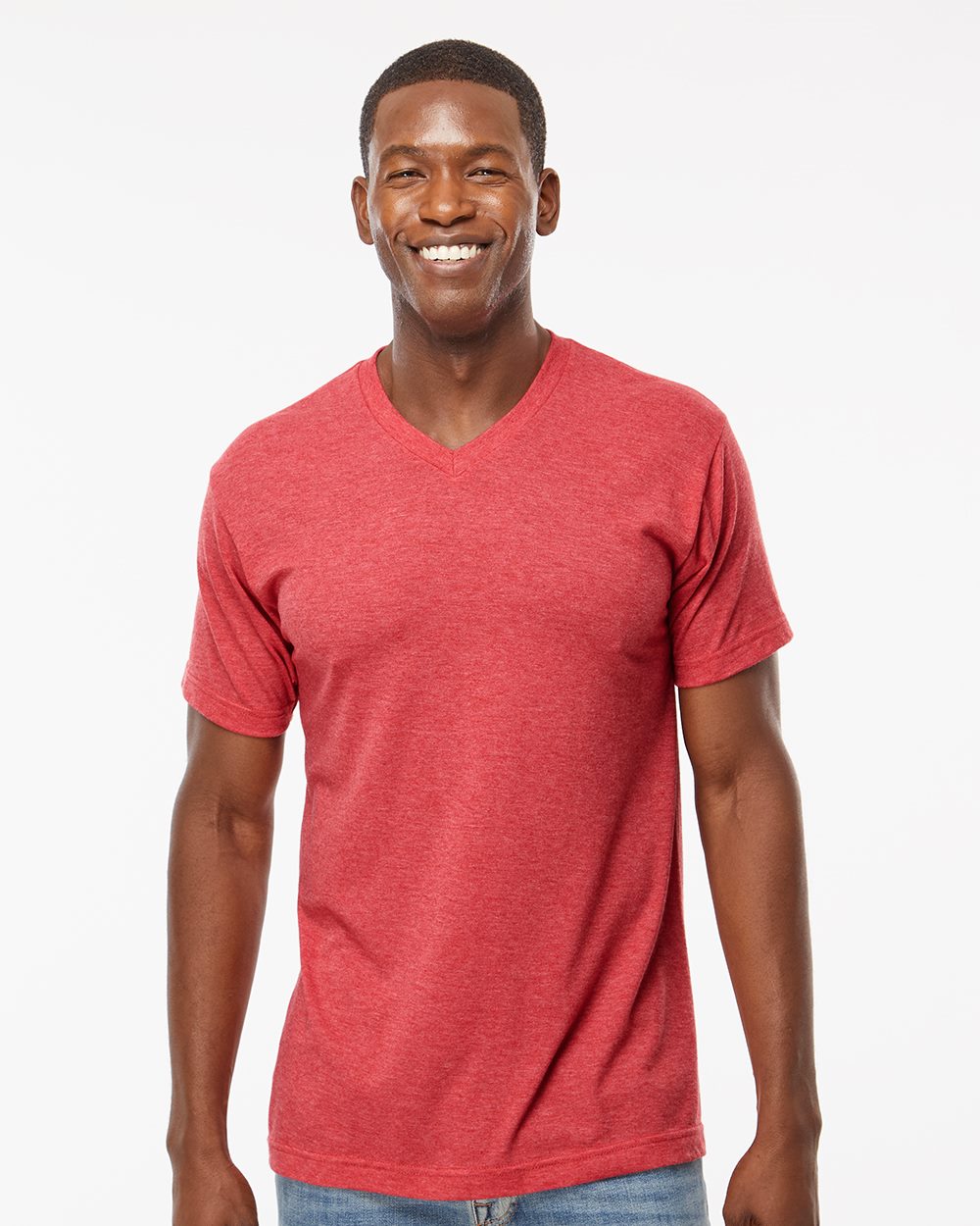 M&O 3543 Deluxe Blend V-Neck T-Shirt