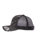 YP Classics 6606, Retro Trucker Cap, Poseidon Black