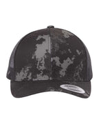 YP Classics 6606, Retro Trucker Cap, Poseidon Black