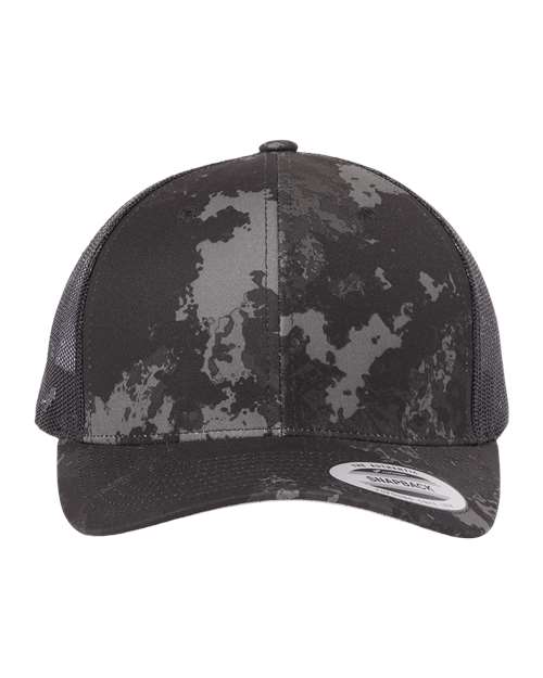 YP Classics 6606, Retro Trucker Cap, Poseidon Black