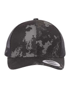 YP Classics 6606, Retro Trucker Cap, Poseidon Black