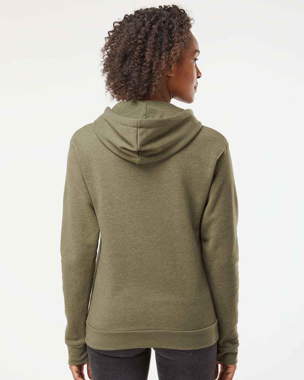 Next Level 9302, Fleece - Premium - Hood, Heather Military Green