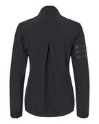 Adidas A268, Women's Wind Resistant Full-zip Jacket, Black/ Black