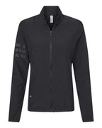 Adidas A268, Women's Wind Resistant Full-zip Jacket, Black/ Black