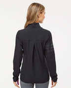 Adidas A268, Women's Wind Resistant Full-zip Jacket, Black/ Black