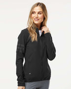 Adidas A268, Women's Wind Resistant Full-zip Jacket, Black/ Black