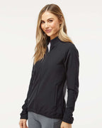 Adidas A268, Women's Wind Resistant Full-zip Jacket, Black/ Black