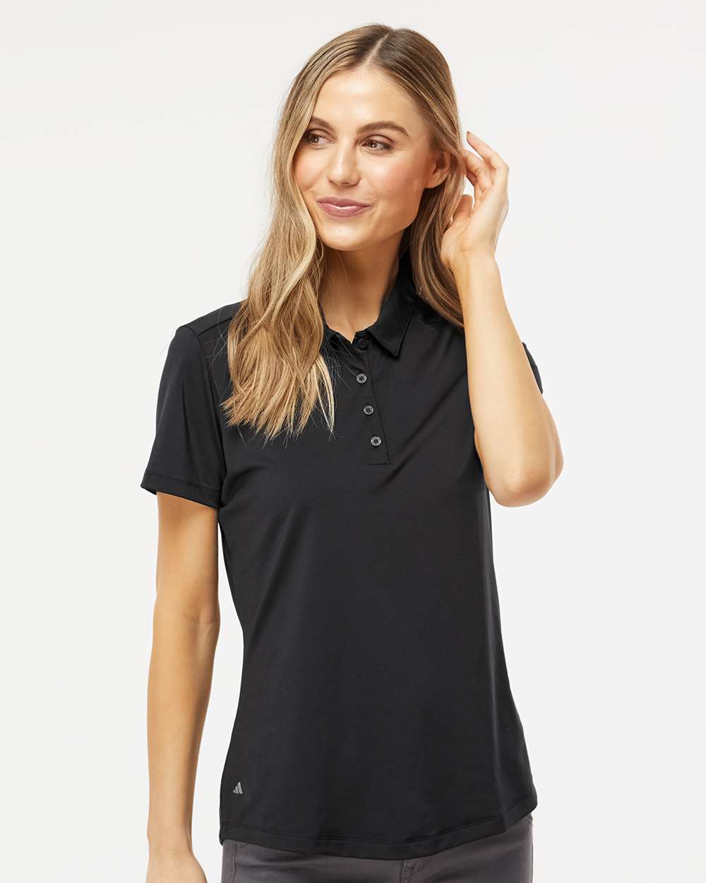 Adidas A515, Women's Ultimate365 Solid Polo, Black