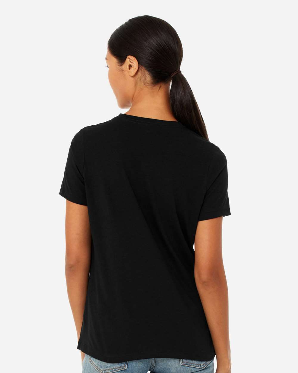 BELLA + CANVAS 6400CVC, T-Shirts - Premium, Solid Black Blend