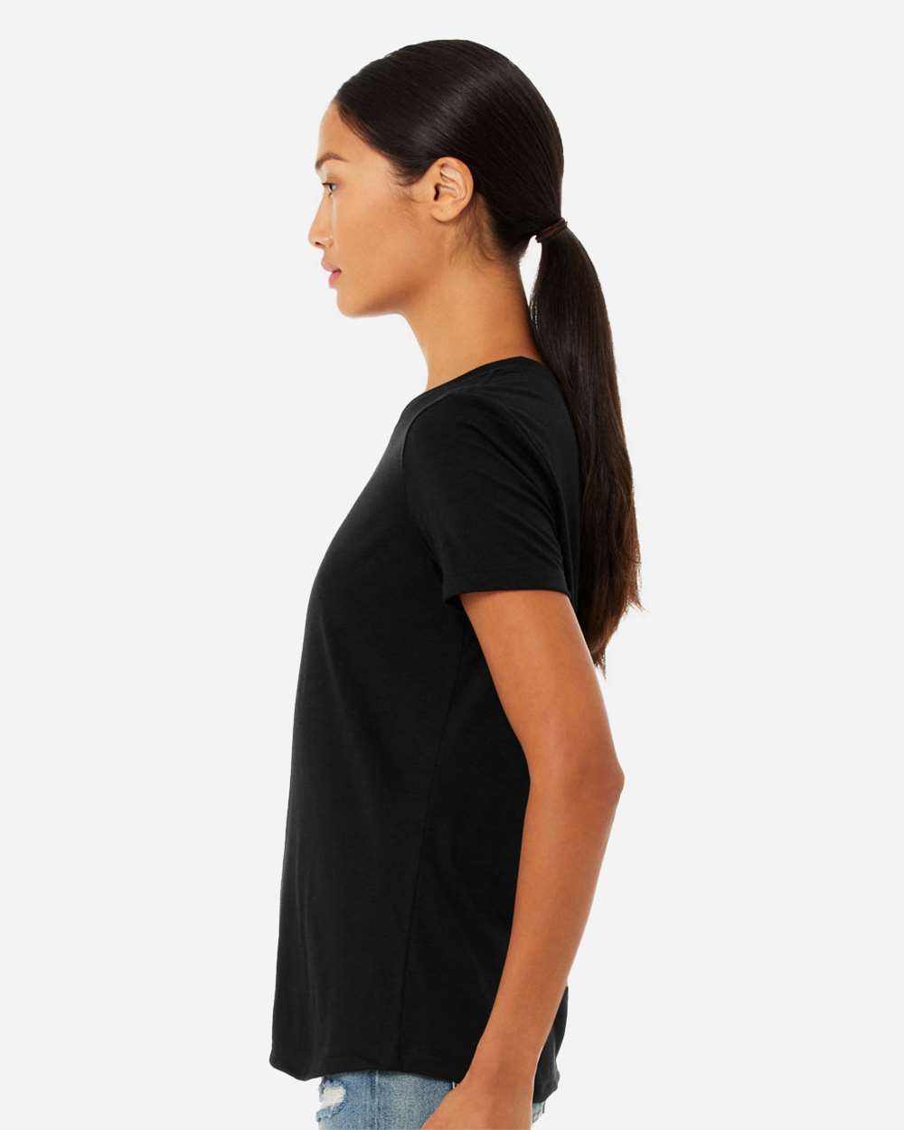 BELLA + CANVAS 6400CVC, T-Shirts - Premium, Solid Black Blend