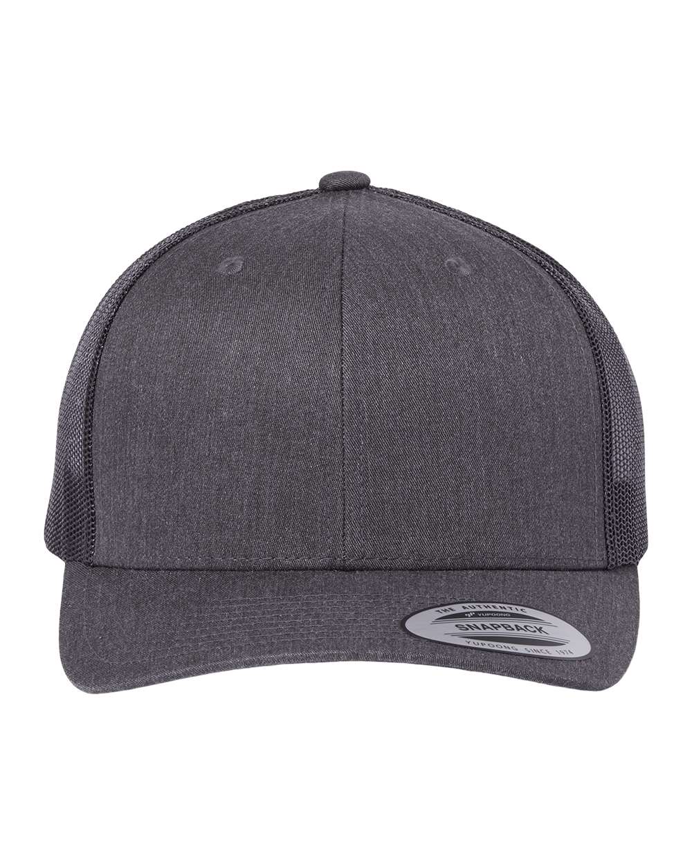 YP Classics 6606, Retro Trucker Cap, Dark Heather Grey