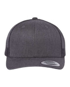 YP Classics 6606, Retro Trucker Cap, Dark Heather Grey