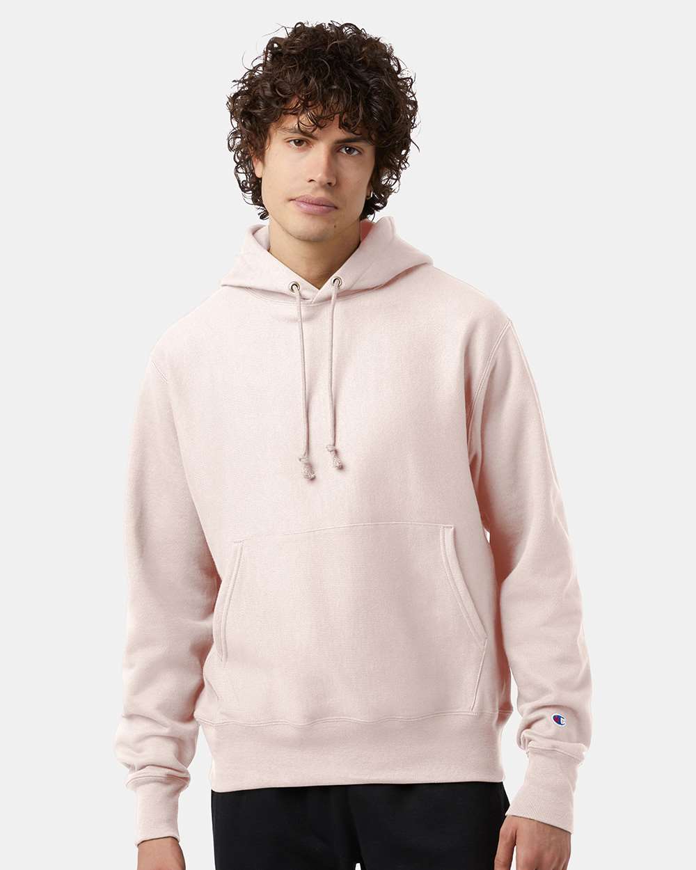 Champion S101, Unisex Reverse Weave Hooded Sweatshirt, Body Blush