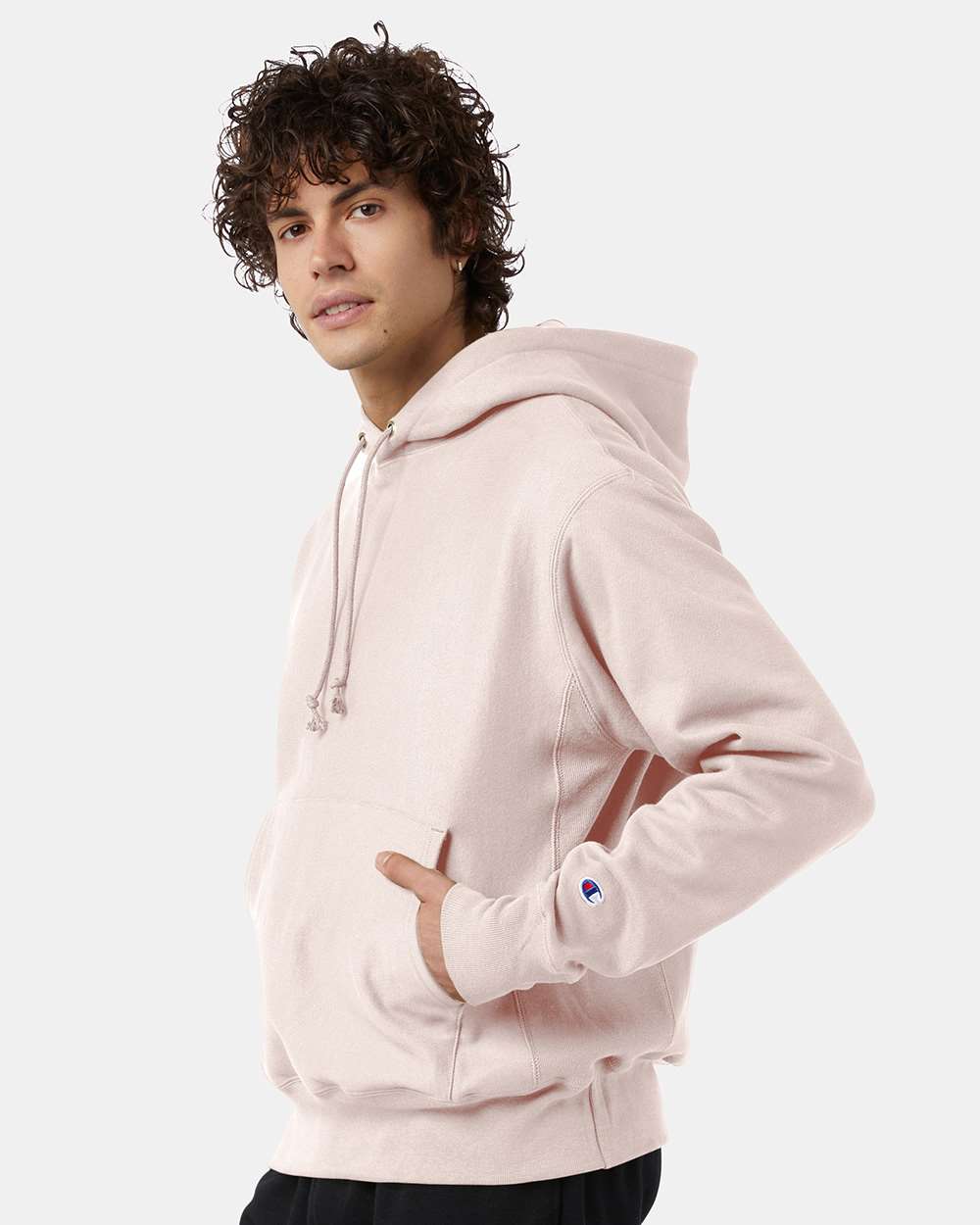 Champion S101, Unisex Reverse Weave Hooded Sweatshirt, Body Blush