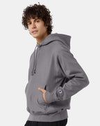 Champion S101, Unisex Reverse Weave Hooded Sweatshirt, Stone Grey