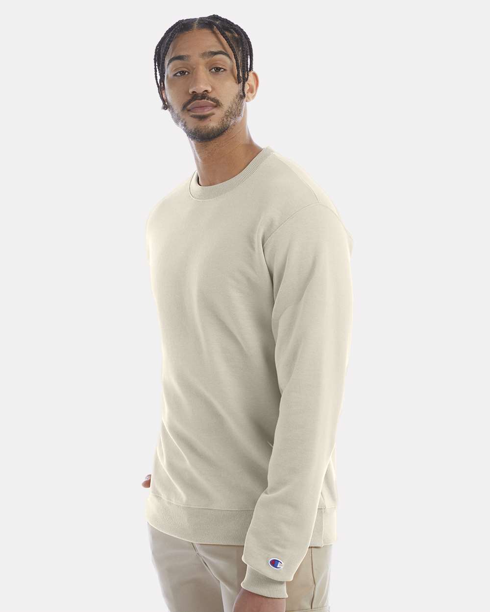 Champion S600, Unisex Powerblend Crewneck Sweatshirt, Sand