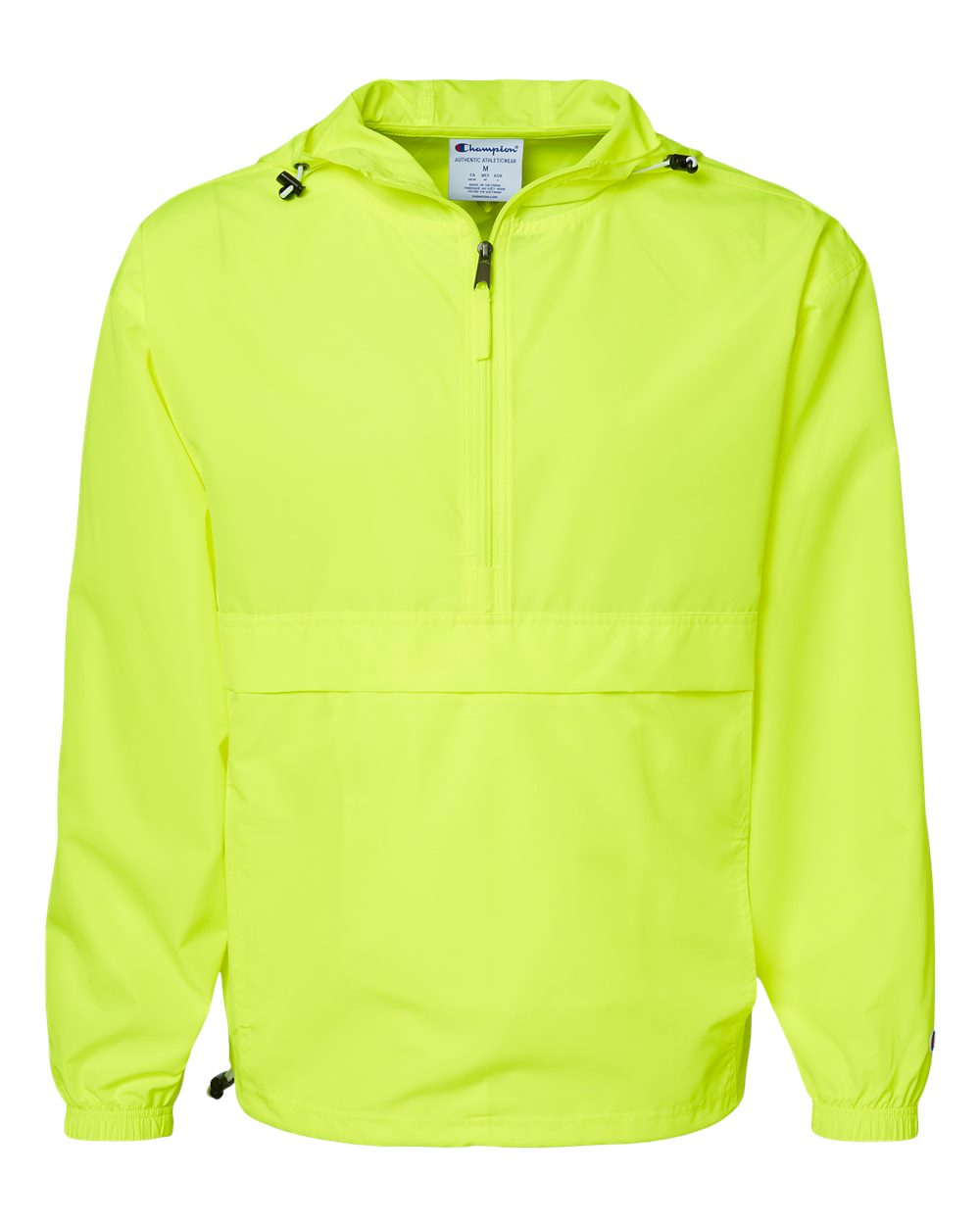 Champion CO200, Unisex Packable Anorak Jacket, Safety Green