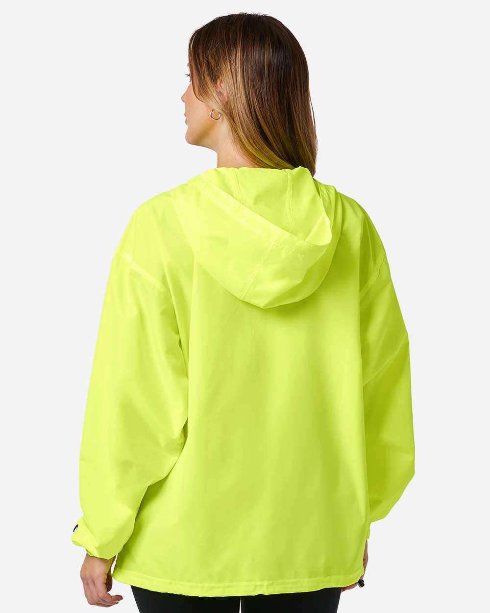 Champion CO200, Unisex Packable Anorak Jacket, Safety Green