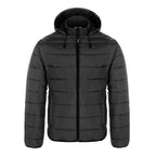 CX2 L00980, - Glacial - Men's Puffy Jacket With Detachable Hood, Black