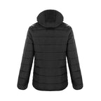 CX2 L00981, - Glacial - Ladies Puffy Jacket With Detachable Hood, Black