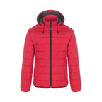 CX2 L00981, - Glacial - Ladies Puffy Jacket With Detachable Hood, Red