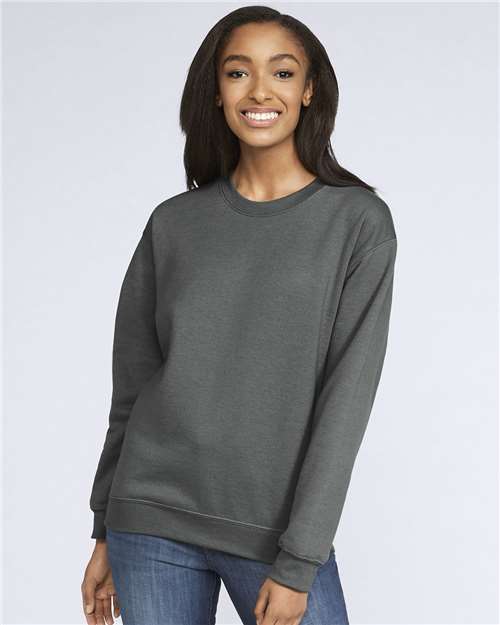 Gildan 9351, Sf000 Unisex Softstyle Midweight Crewneck Sweatshirt, Charcoal
