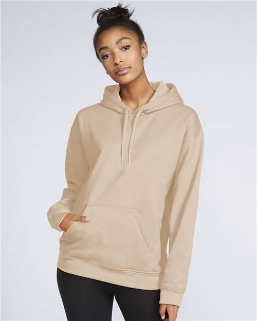 Gildan 9352, Sf500 Unisex Softstyle Midweight Hooded Sweatshirt, Sand