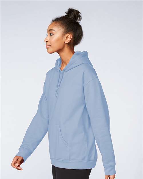 Gildan 9352, Sf500 Unisex Softstyle Midweight Hooded Sweatshirt, Stone Blue
