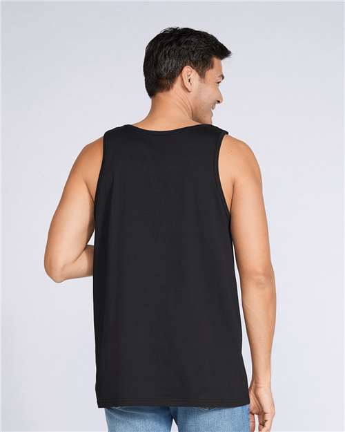 Gildan 10480, 64200 Unisex Softstyle Tank Top, Black