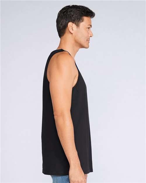 Gildan 10480, 64200 Unisex Softstyle Tank Top, Black