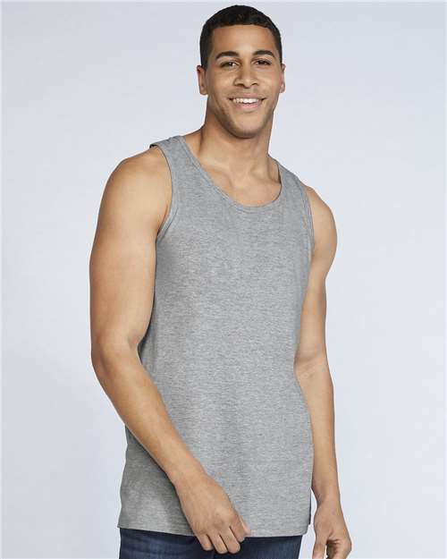 Gildan 10480, 64200 Unisex Softstyle Tank Top, Sport Grey