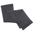 Acrylic 9Z650M, Oversized Scarf, Chunky Rib Knit, Approximate Dimensions:, (length X Width), 76" X 8" - 193cm X 20.5, Charcoal