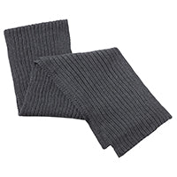 Acrylic 9Z650M, Oversized Scarf, Chunky Rib Knit, Approximate Dimensions:, (length X Width), 76" X 8" - 193cm X 20.5, Charcoal