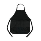 CX2 A09220, - Hospitality - Cotton Full Length Apron, Black