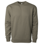 INDEPENDENT IND3000-P3, Ind3000 - Men's Heavyweight Crew Neck (white), Army