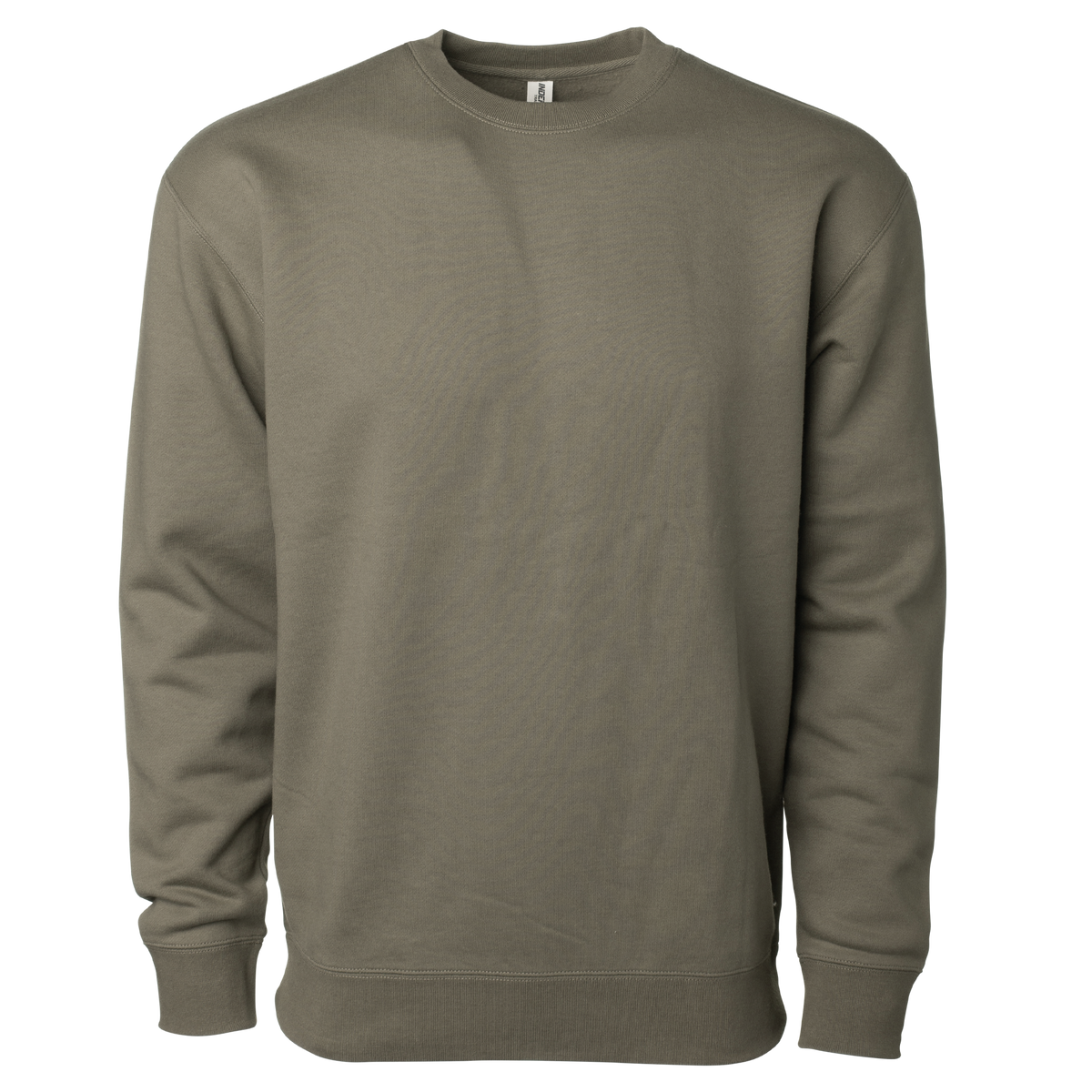 INDEPENDENT IND3000-P3, Ind3000 - Men's Heavyweight Crew Neck (white), Army