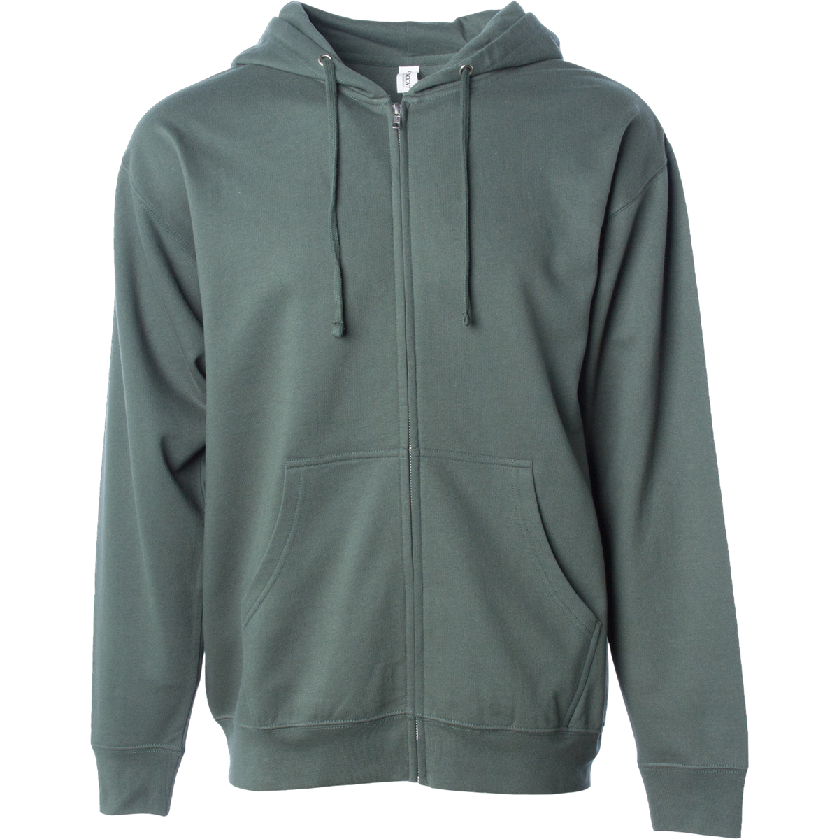 Independent Trading Co. SS4500Z, Unisex Midweight Full-zip Hooded Sweatshirt, Alpine Green