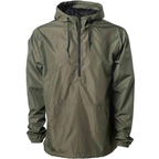 INDEPENDENT EXP54LWP, Lightweight Pullover Windbreaker Anorak Jacket, Army Black Zip