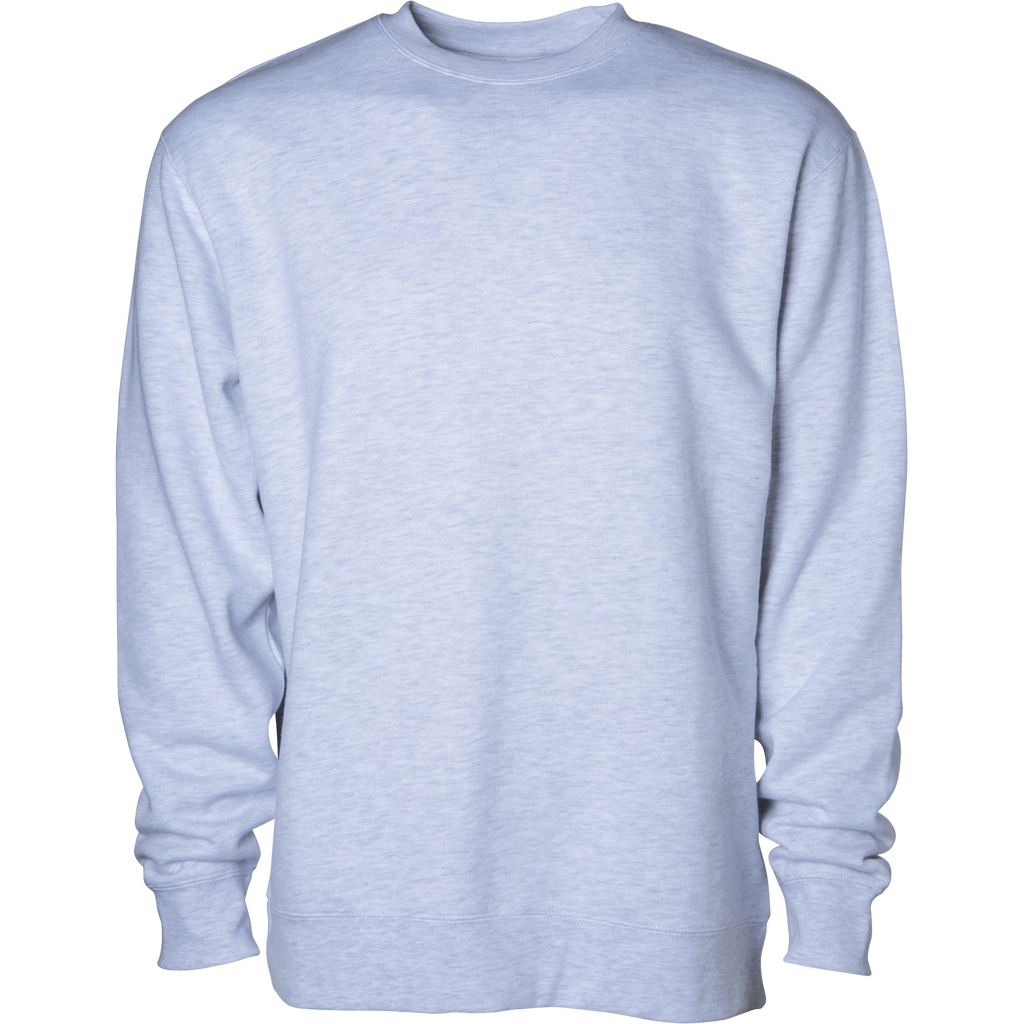 INDEPENDENT IND3000-P3, Ind3000 - Men's Heavyweight Crew Neck (white), Ash Heather