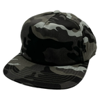 NISSI CAPS GNV-1040SB, 5 Panels Mid Profile Flat Bill, Black Camo
