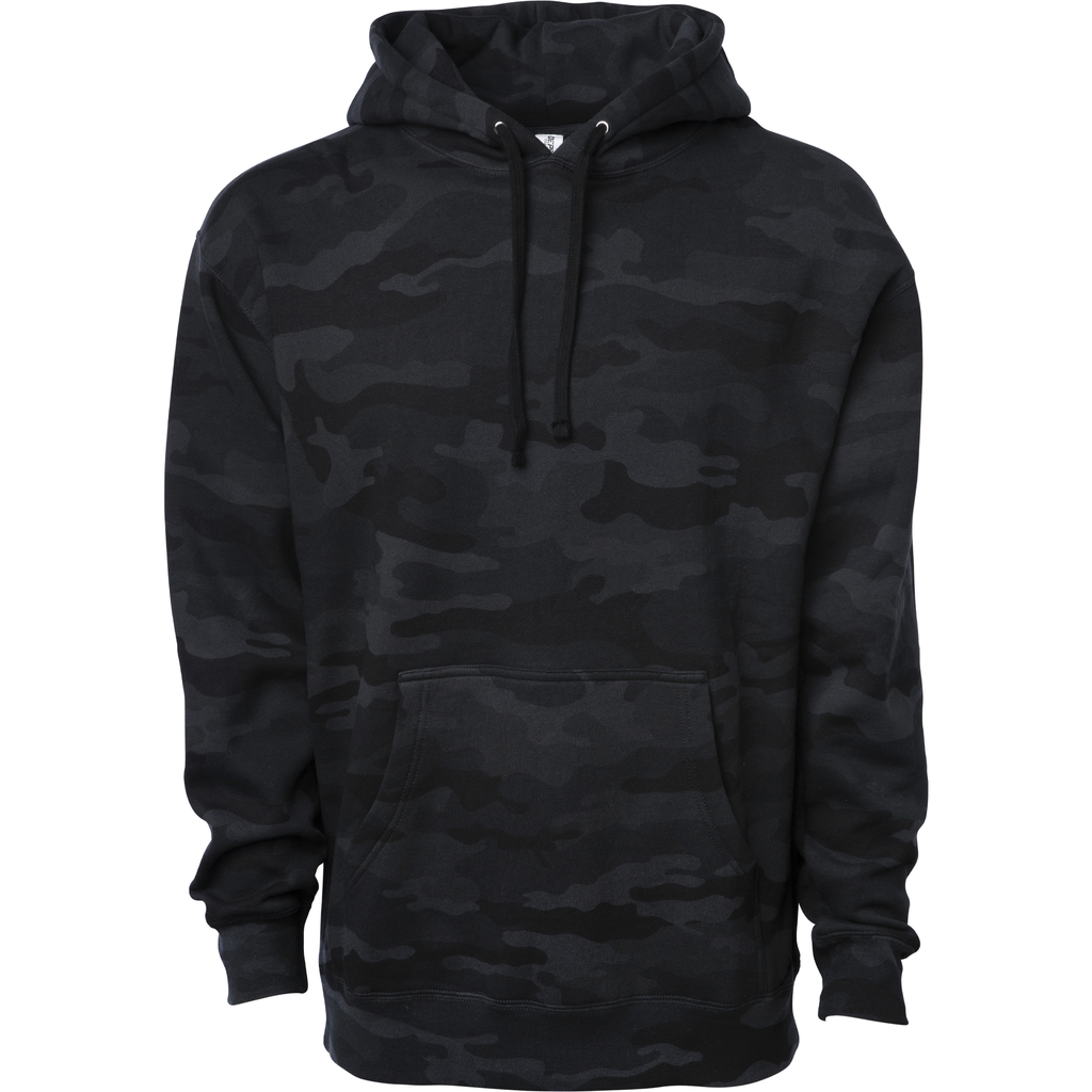 INDEPENDENT SS4500-P1, Ss4500 - Midweight Hooded Pullover Sweatshirt (alpine Green, Army, Army Heather, Black, Black Camo), Black Camo