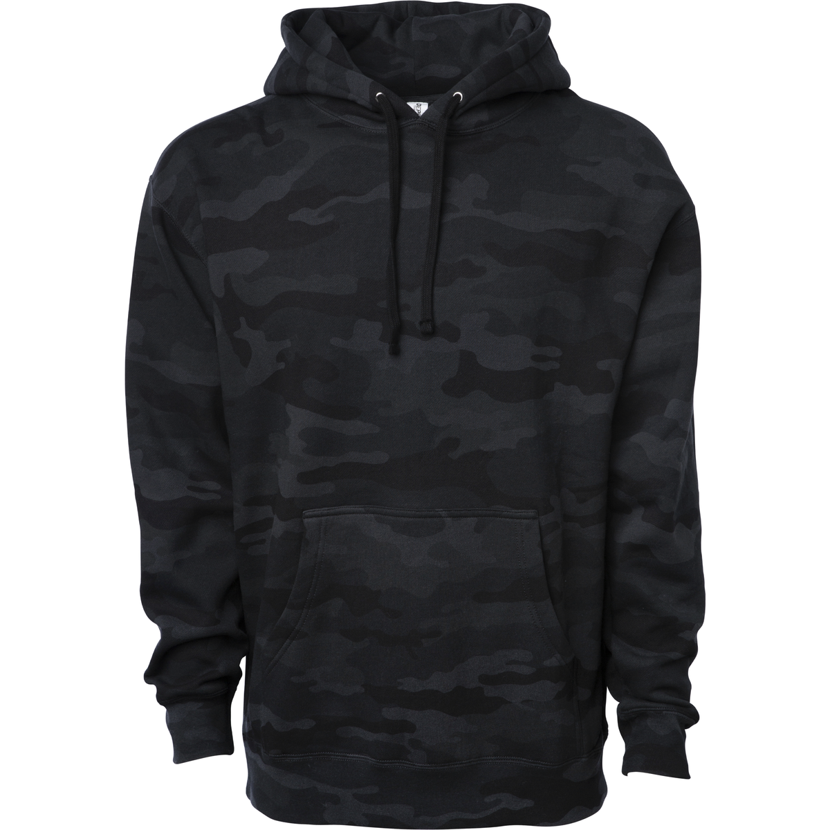 INDEPENDENT SS4500, Midweight Hooded Pullover Sweatshirt, Black Camo
