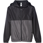 INDEPENDENT EXP24YWZ, Youth Lightweight Windbreaker Jacket, Black Graphite