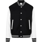 SHAKA WEAR Leather Letterman Jacket, Jackets, Black White