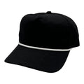 NISSI CAPS GNV-228GF, Golf Cap, Black With White String