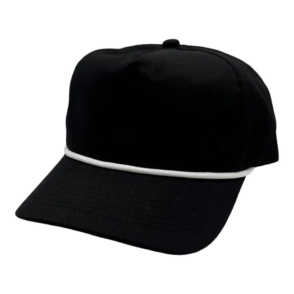 NISSI CAPS GNV-228GF, Golf Cap, Black With White String