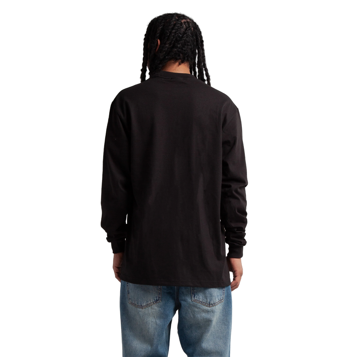 SHAKA WEAR Max Heavyweight Long Sleeve, - 7.5 Oz, Black