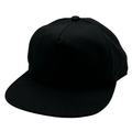 NISSI CAPS GNV-1040SB, 5 Panels Mid Profile Flat Bill, Black