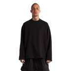 SHAKA WEAR Max Heavyweight Oversized Long Sleeve, - 7.5 Oz, Black